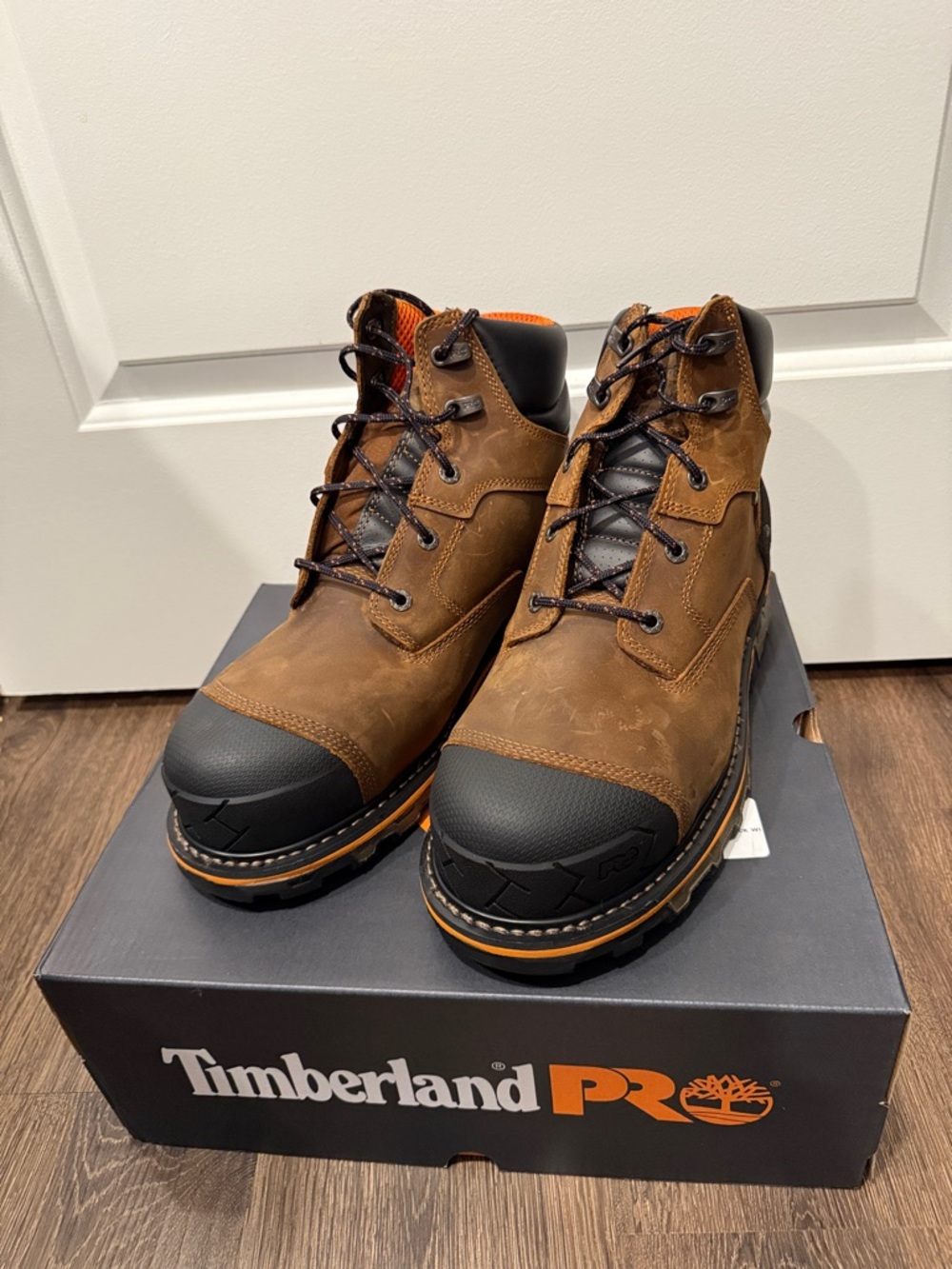 Timberland PRO Brown and Black Safety Toe Work Boots